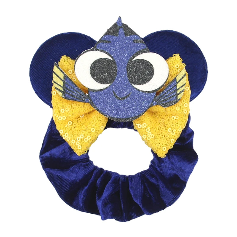 CowLost | cute-disney-castle-fireworks-balloons-hair-scrunchies-velvet-hairband-for-girls |55