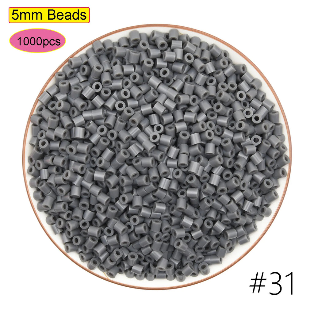 1000pcs 5.0mm Midi Perler Hama Iron Magnetic Beads DIY Puzzle Toy Gift