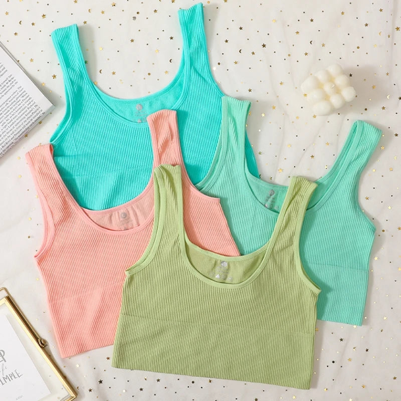 CowLost | product_id-seamless-ribbed-wireless-sports-bra-tank-top-crop-for-women |7