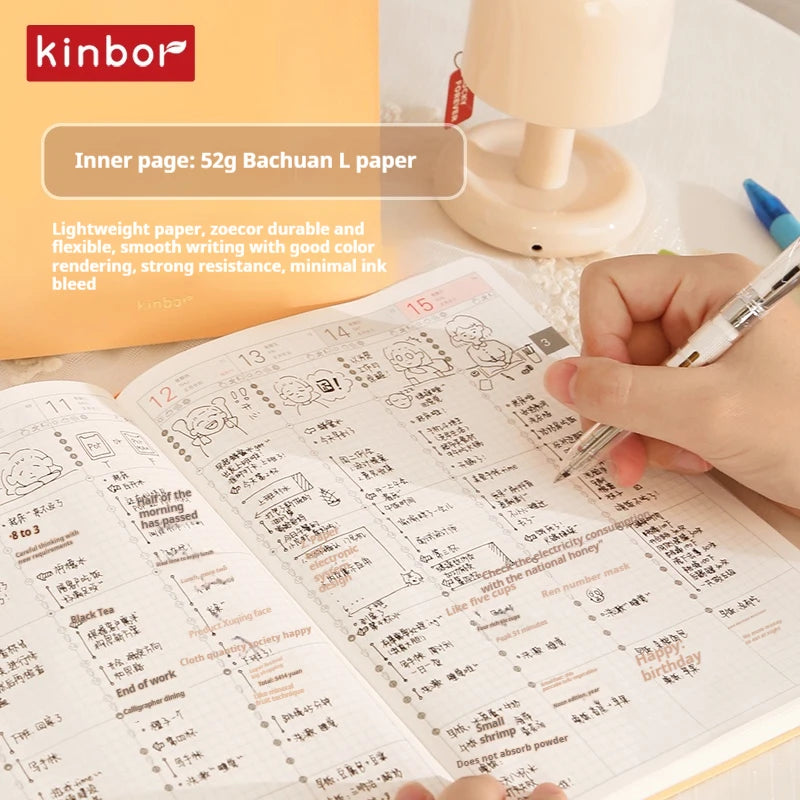 CowLost | product_id-kinbor-2026-a5-yearly-planner-with-timeline-eight-grid-journal-52g-tomoe-river-paper-hourly-schedule |5