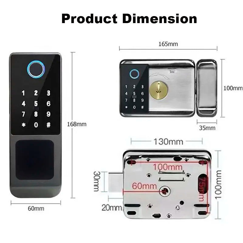 CowLost | locks-keys-product_id-vseumet-tuya-ttlock-waterproof-double-side-keypad-fingerprint-outdoor-electronic-rim-lock-for-gate-fence-intercom |8