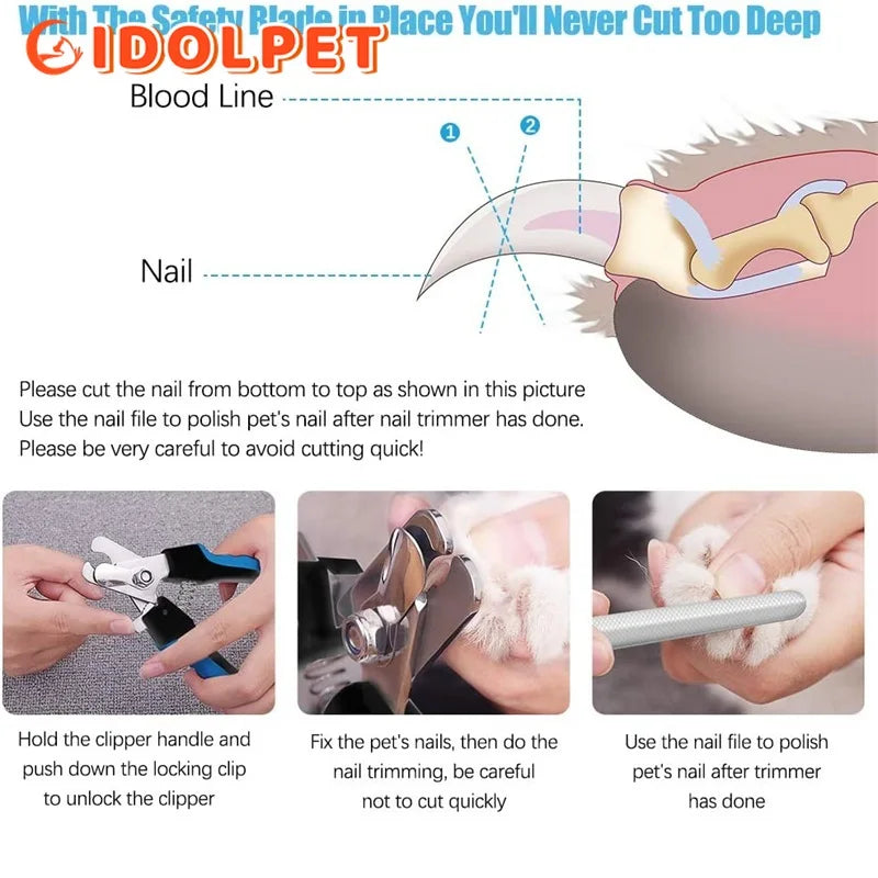CowLost | pet-beds-professional-stainless-steel-pet-nail-clipper-with-safety-guard-for-cats-and-dogs |4