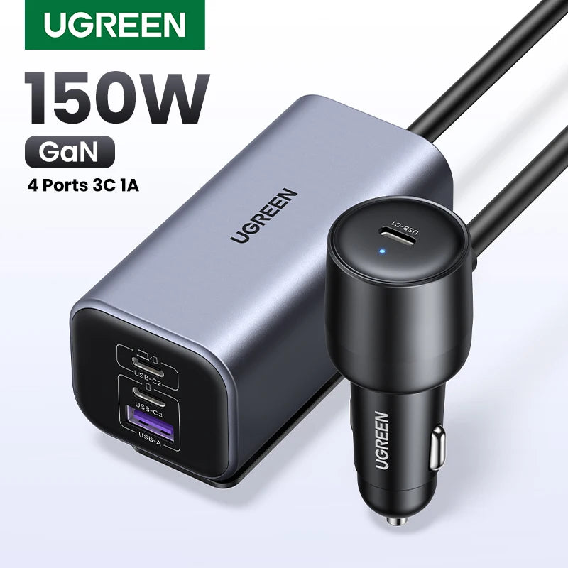 CowLost | ugreen-car-charger-150w-fast-charge-extender-4-usb-devices |1