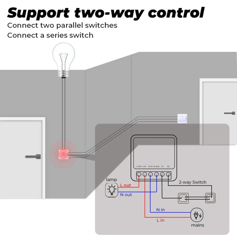 CowLost | wireless-communication-modules-product_id-wifi-zigbee-3-0-mini-breaker-smart-switch-module-2-way-control-compatible-with-tuya-alexa-google-home |3