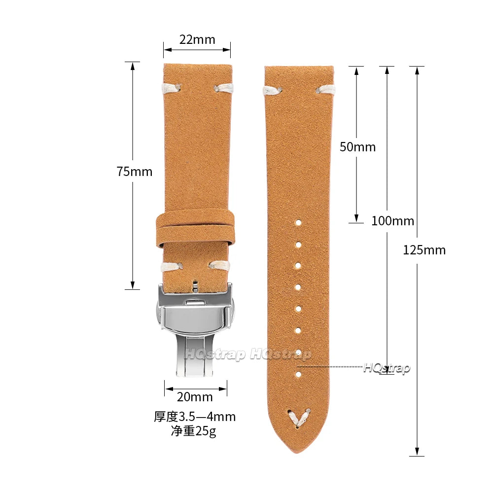 CowLost | product_id-vintage-genuine-suede-leather-watchband-with-butterfly-buckle-18-20-22mm-quick-release-for-seiko |10