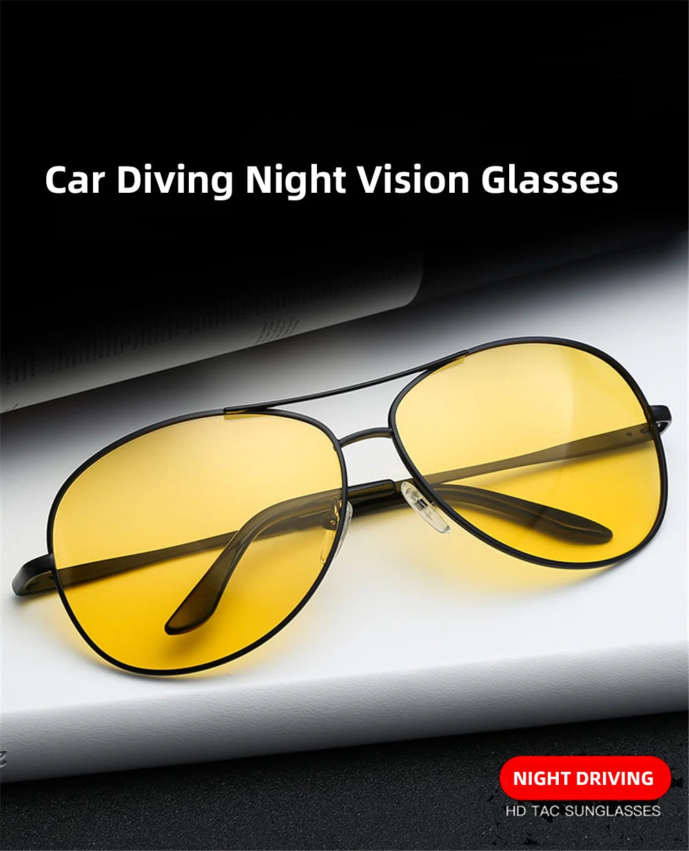 CowLost | uncategorized-vivibee-metal-aviation-night-vision-driving-glasses-with-yellow-polarized-uv400-lens |7