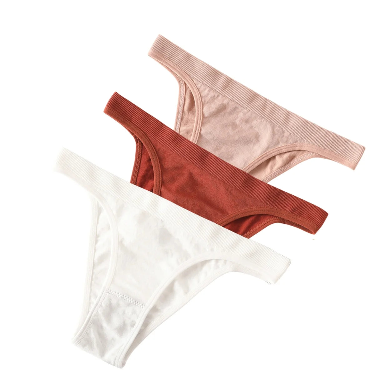 CowLost | product_id-3pcs-women-s-high-rise-seamless-brazilian-stretch-panties-m-l |12