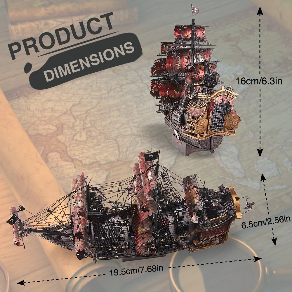 CowLost | fencing-barriers-piececool-3d-metal-puzzle-queen-annes-revenge-pirate-ship-model |2