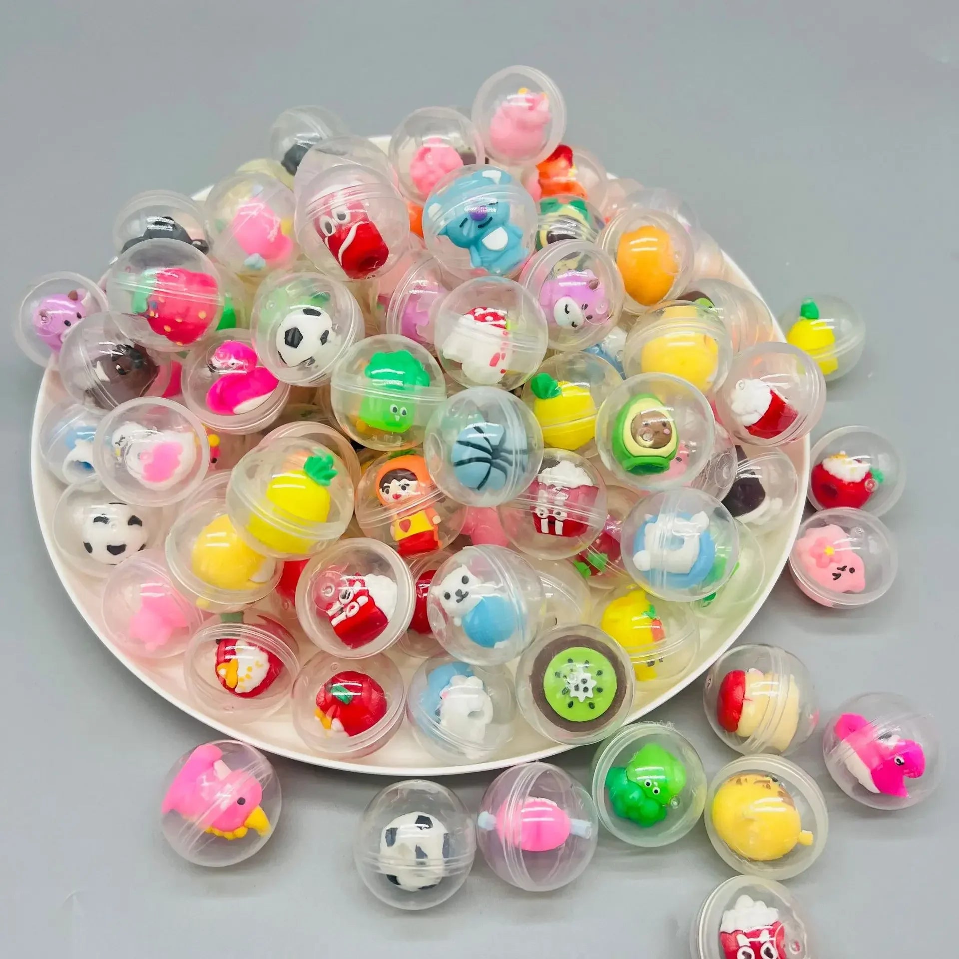 32mm Transparent Twisted Egg for Mini Claw Machine Toy Accessories Cute Plush Dolls Gift