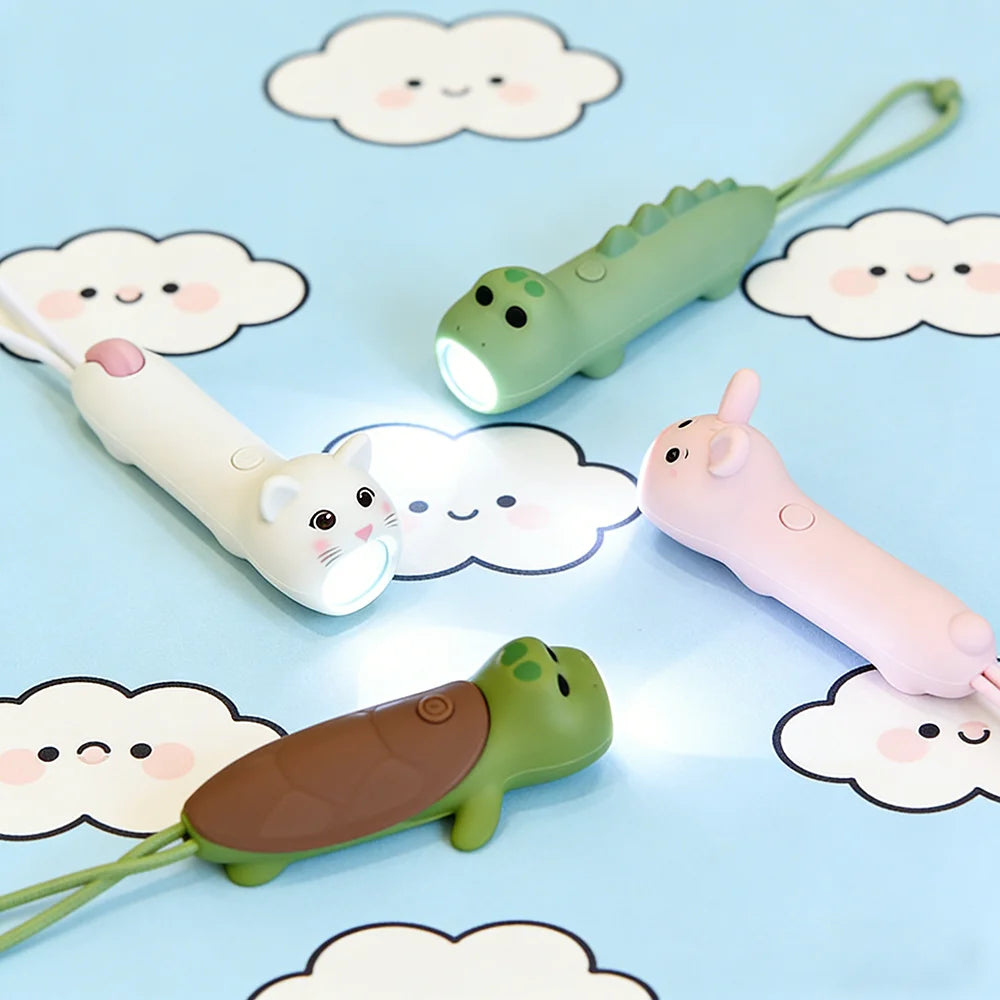 CowLost | various-silicone-usb-rechargeable-soft-flashlight-new-led-dinosaur-sea-turtle-rabbit-kitten-portable-outdoor-torch-for-children |7