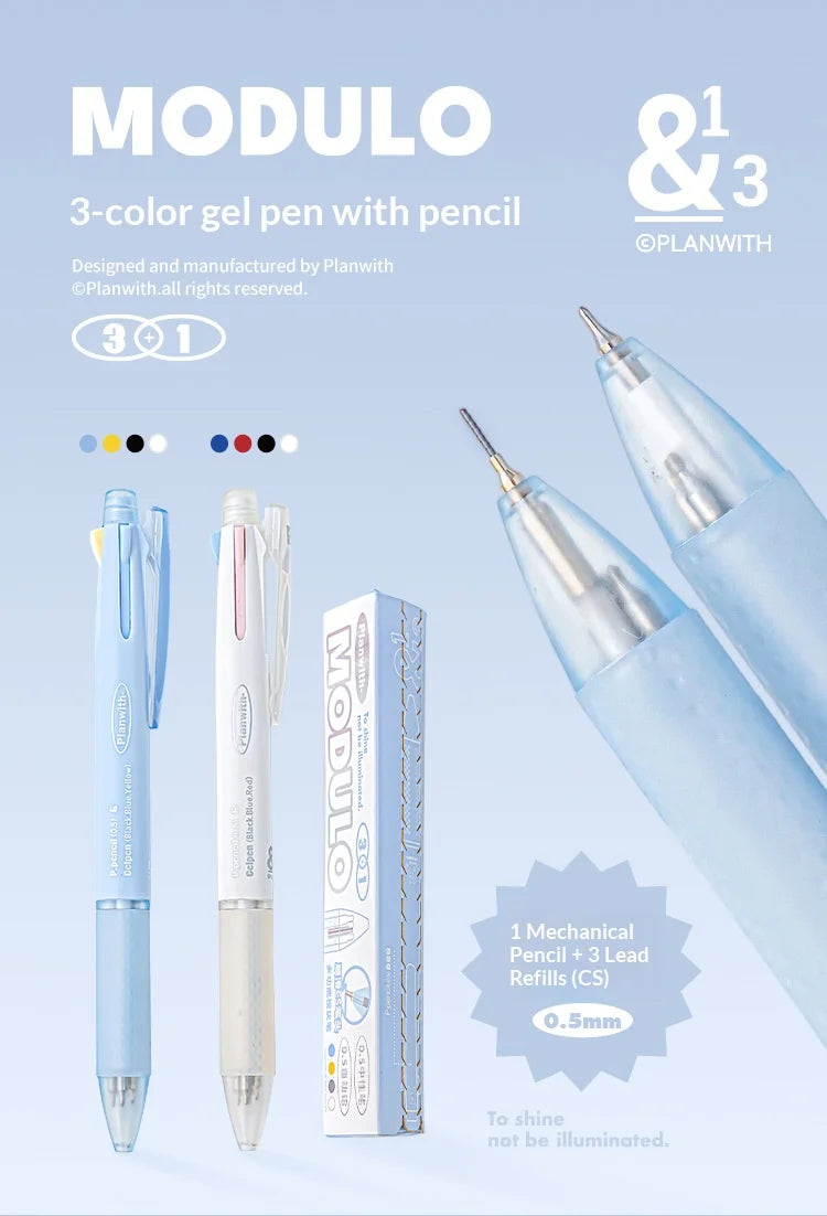CowLost | product_id-planwith-3-color-gel-pen-with-mechanical-pencil-comfortable-grip-black-red-blue-ink-for-study-office |6
