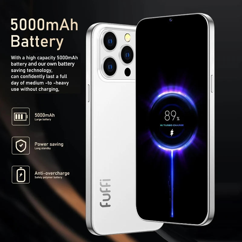 CowLost | fuffi-i17-pro-max-smartphone-android-12-4gb-ram-128gb-rom-6-3-inch-phone-2280x1080hd-24-48mp-4g-network-mobile-phone |5