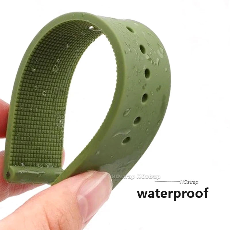 Silicone Watch Strap 12-24mm Soft Rubber Replacement Band for Seiko Rolex Sport