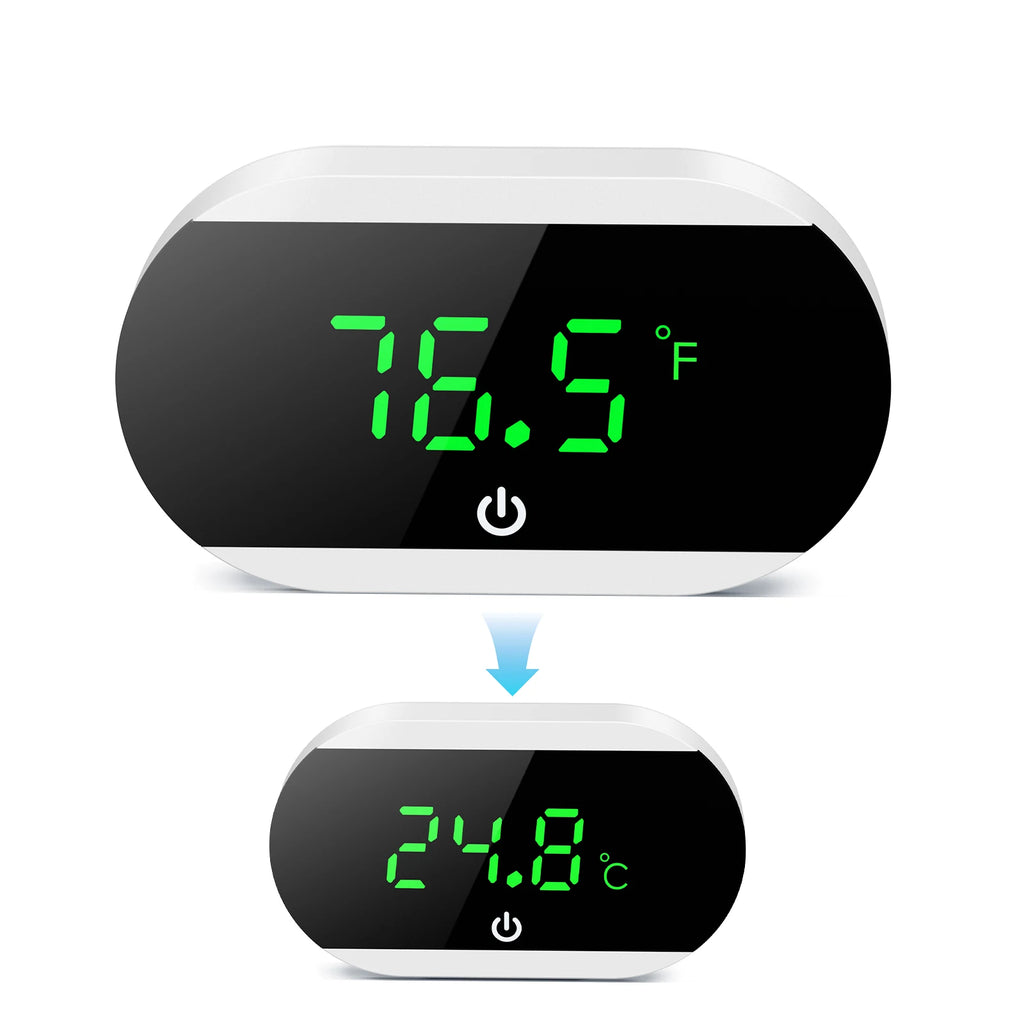 ORIA Digital Aquarium Thermometer External Fish Tank Temperature Meter ℃/℉ Switch