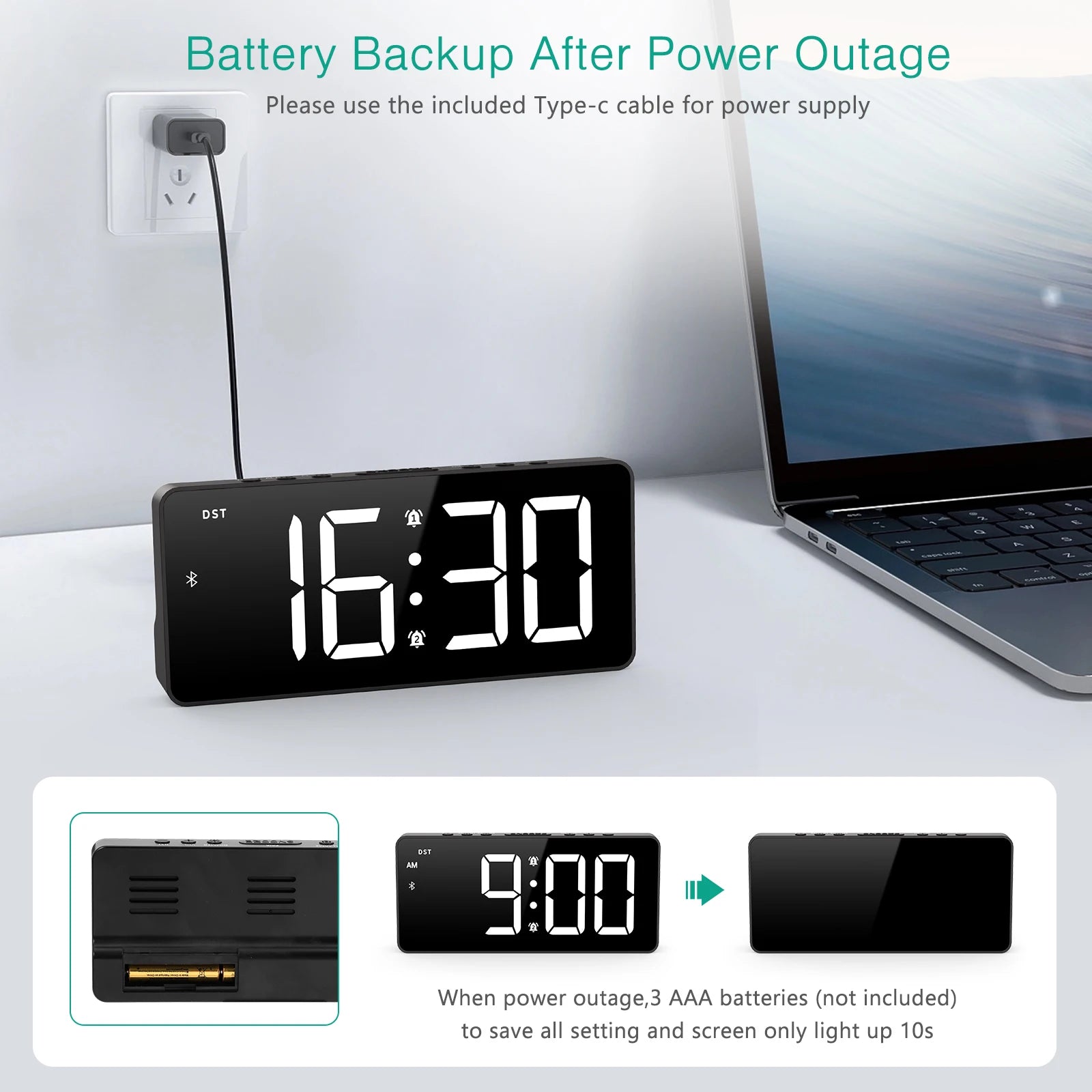 CowLost | product_id-oria-7-led-digital-alarm-clock-with-bluetooth-auto-time-sync-for-home-office |4