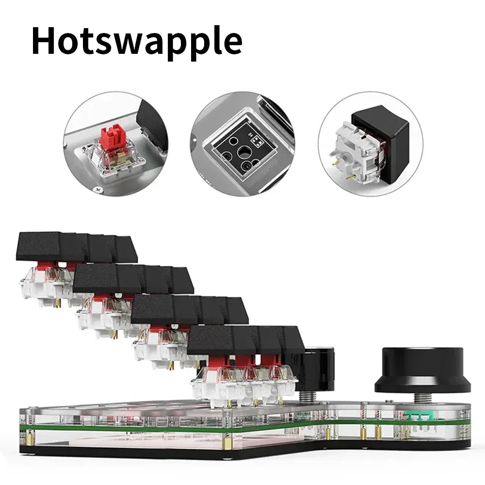 CowLost | product_id-bluetooth-mini-mechanical-macro-keyboard-12-keys-3-knobs-rgb-hot-swap-macropad |9