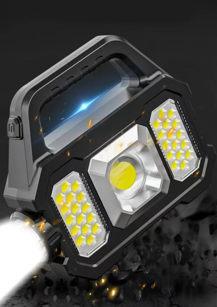CowLost | product_id-solar-rechargeable-waterproof-led-camping-flashlight-with-cob-zoom-phone-charger |8