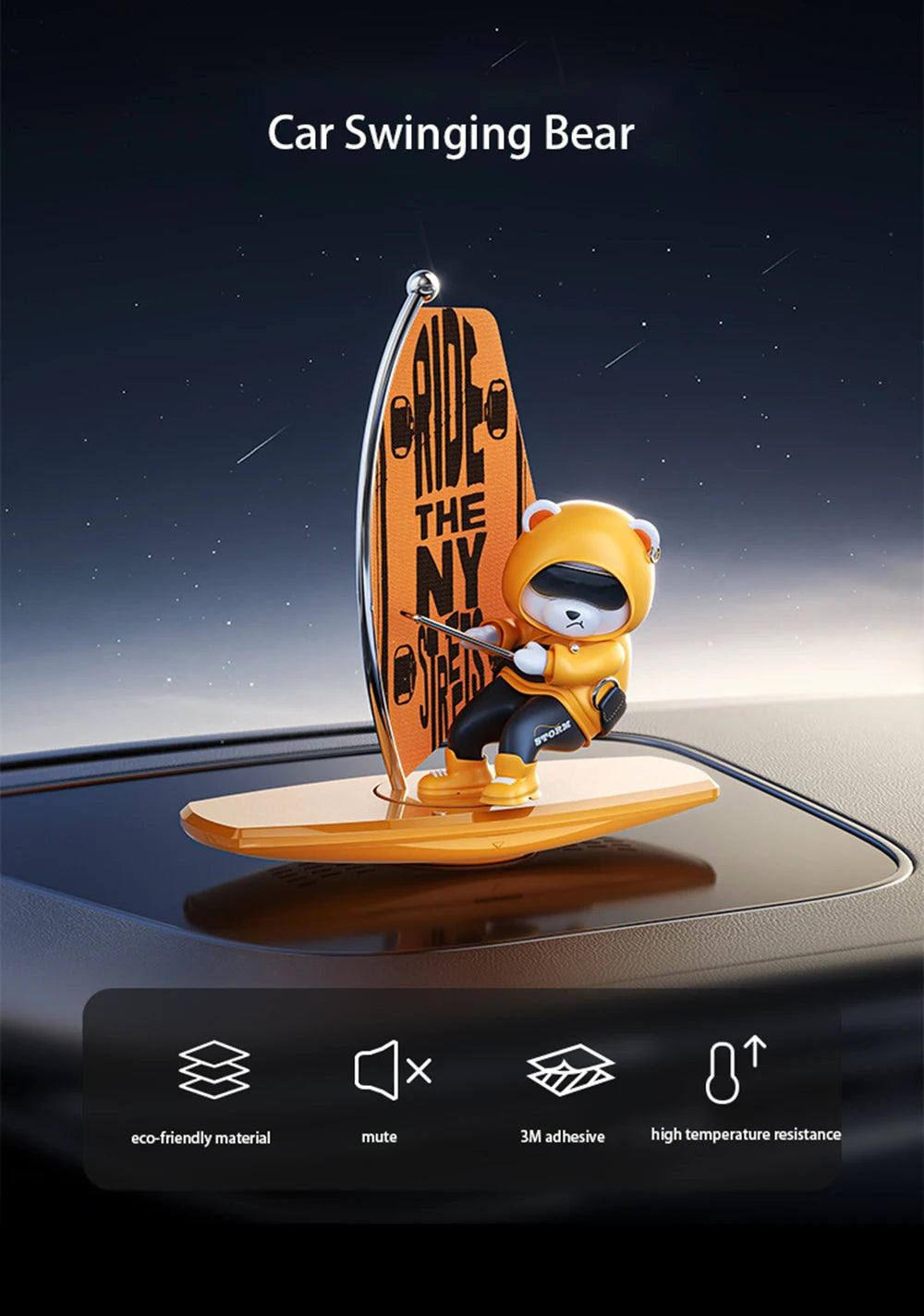 CowLost | surfing-product_id-rocking-surfing-bear-car-ornament-for-center-console |5