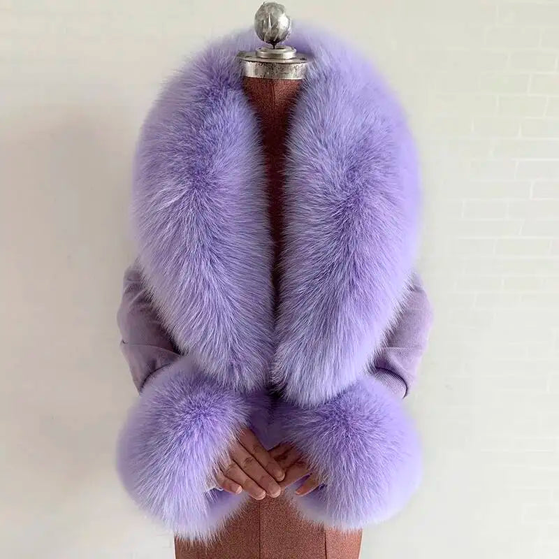 CowLost | winter-natural-fox-fur-scarf-and-cuff-set |28
