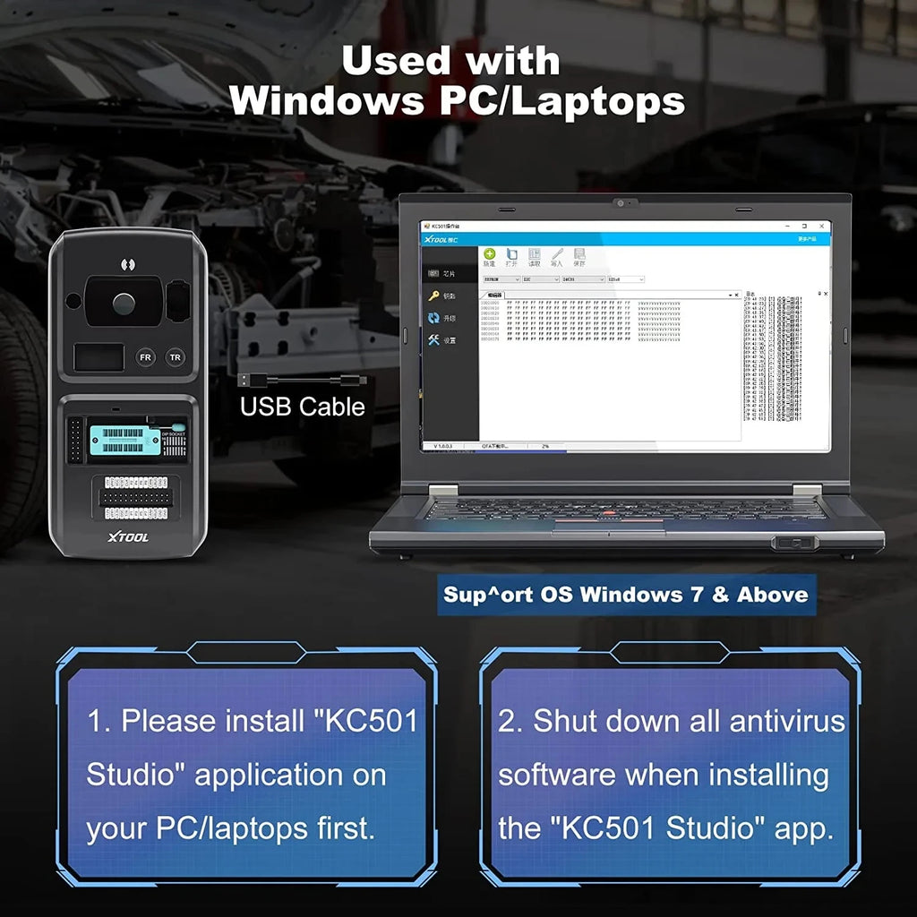 CowLost | xtool-kc501-professional-car-key-programming-obd2-sacnner-chip-programmer-ecu-reader-for-benz-infrared-key-works-with-x100-pad3 |5