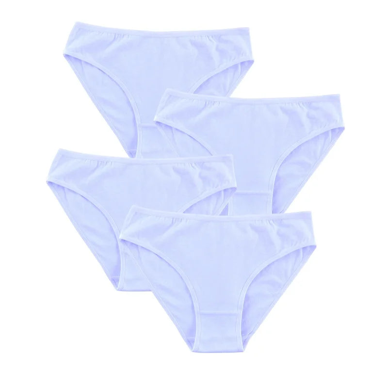 CowLost | product_id-4pcs-cotton-women-s-solid-color-brief-panties-m-xl-soft-comfortable-underwear |14