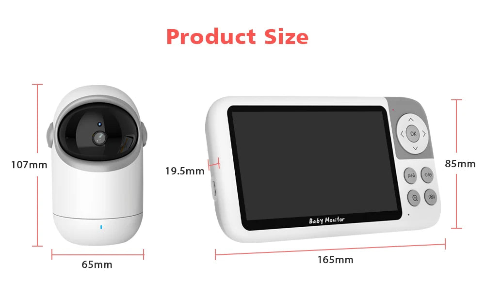 CowLost | vb806-video-baby-monitor-camera-720p-5inch-large-display-3x-zoom-pan-tilt-security-camera-300m-transmissian-distance-2-way-audio |14