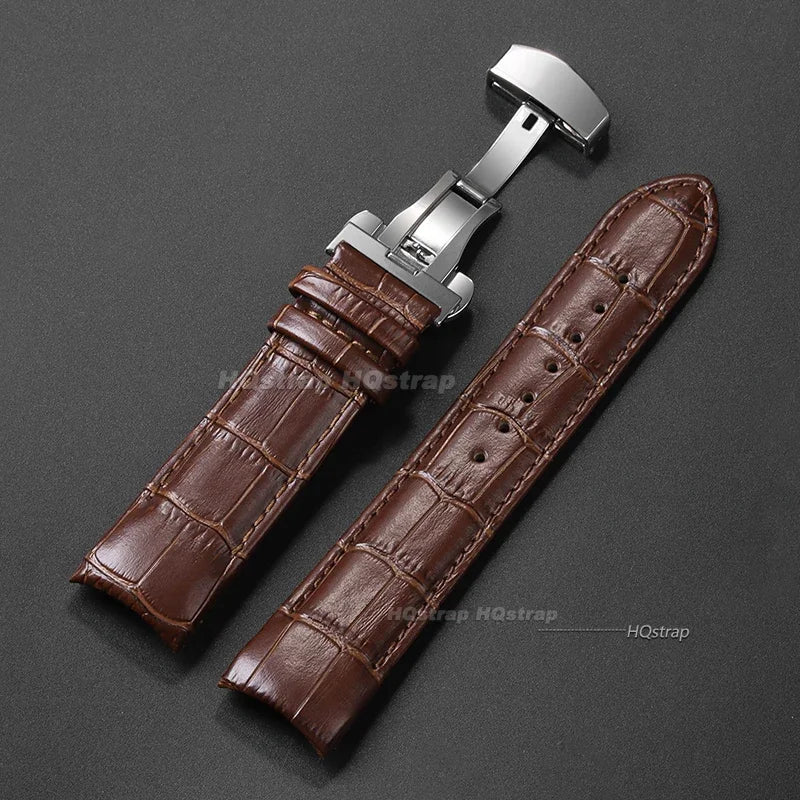 CowLost | product_id-calfskin-leather-watch-band-for-tissot-t035-with-butterfly-buckle-22-24mm |19