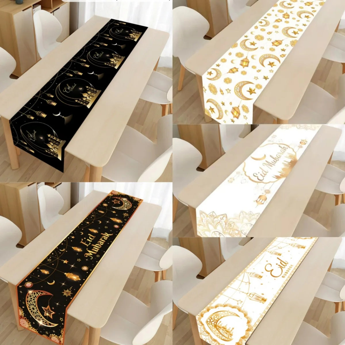 CowLost | ramadan-table-runner-eid-mubarak-decoration |2