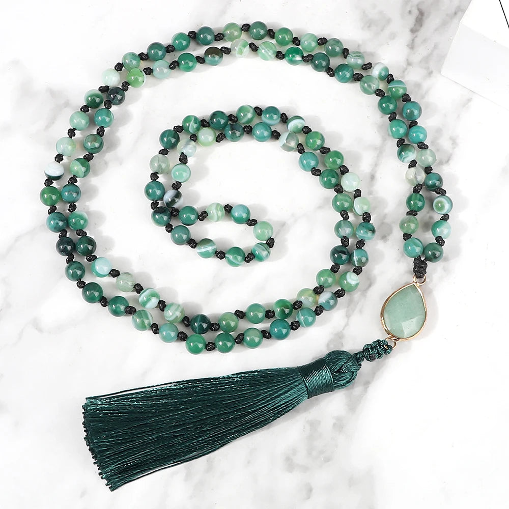 CowLost | handbags-bohemian-108-beaded-mala-tassel-necklace-natural-stone-yoga-jewelry |11