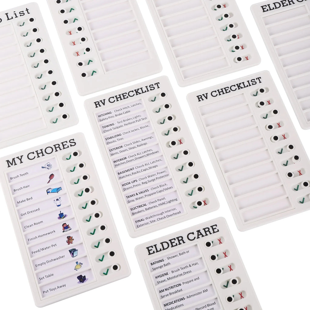 1 PC Kids Chore Chart with 5 Pcs Blank Card