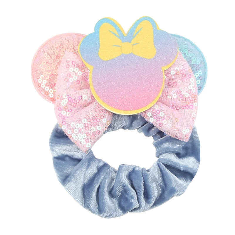 CowLost | cute-disney-castle-fireworks-balloons-hair-scrunchies-velvet-hairband-for-girls |51