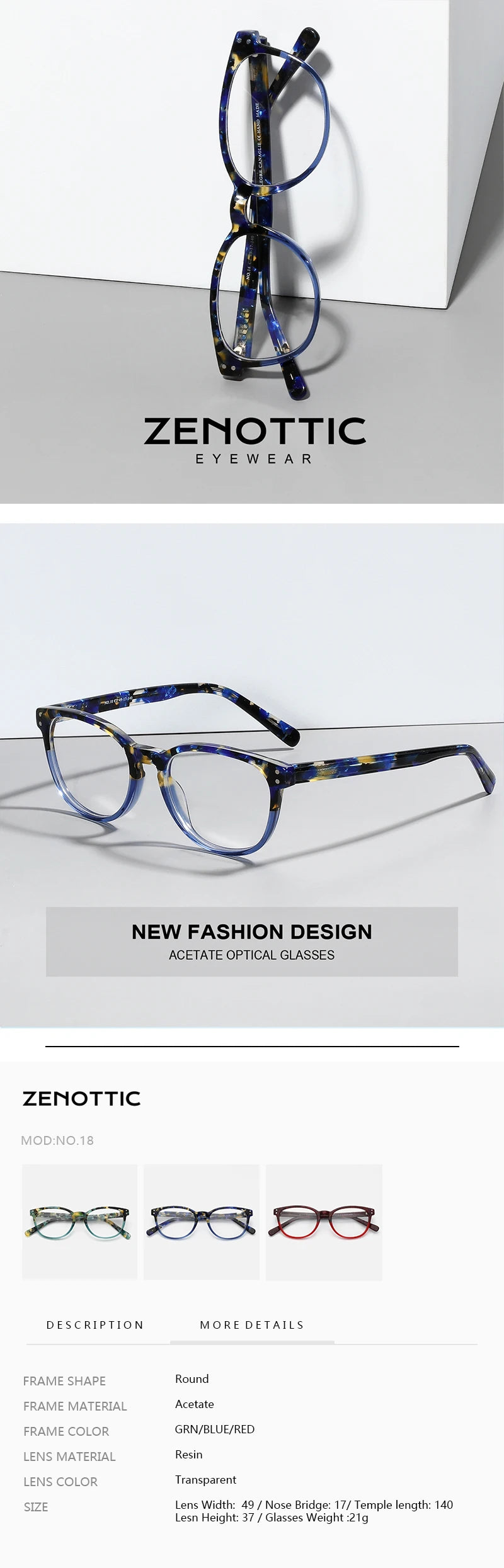 CowLost | zenottic-children-retro-vintage-round-acetate-optical-glasses-frames-for-kid |7