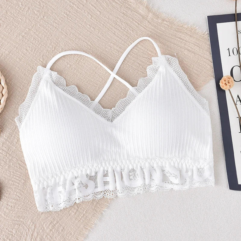 CowLost | product_id-women-s-lace-seamless-wire-free-bralette-crop-top-with-removable-pads |38