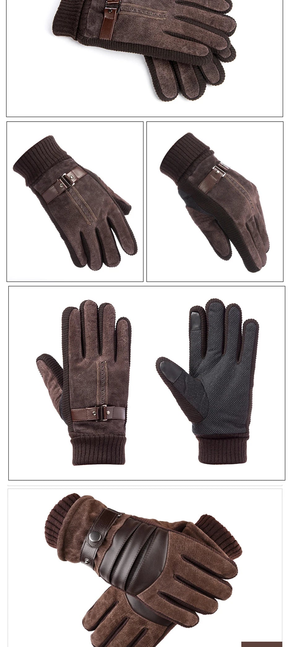 CowLost | winter-men-gloves-genuine-leather-touch-screen-warm |12