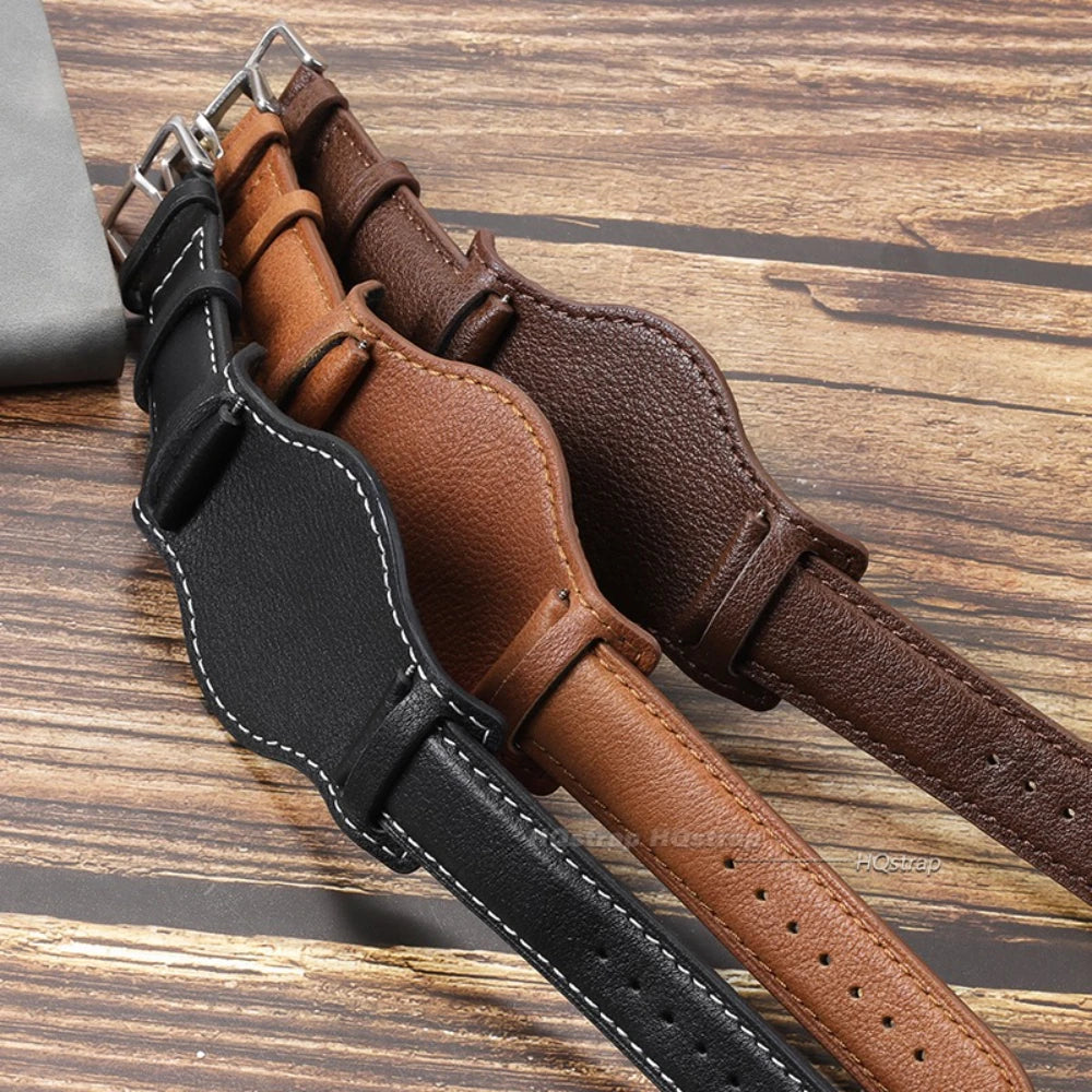 CowLost | product_id-vintage-handmade-cowhide-leather-watch-strap-18-22mm-for-seiko-black-brown-coffee-replacement-wristband |3