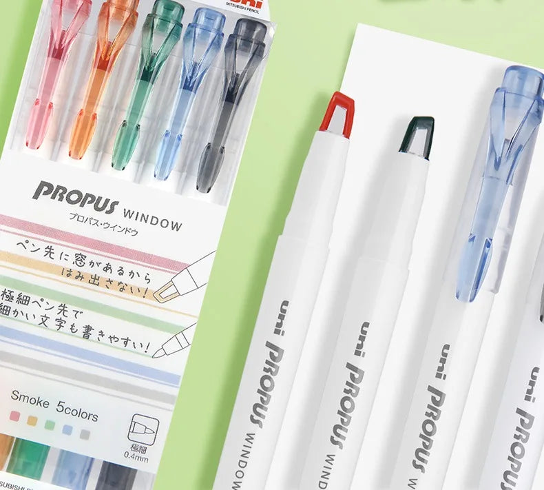 CowLost | product_id-japanese-uni-propus-window-highlighter-pen-103t-102t-double-head-no-smudging-art-marker |10