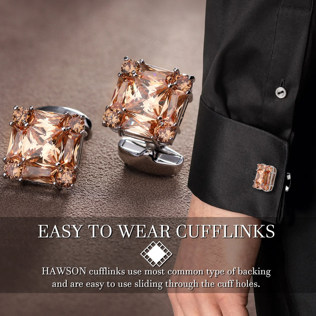 CowLost | clothing-accessories-trendy-zircon-square-cufflinks-for-men |21