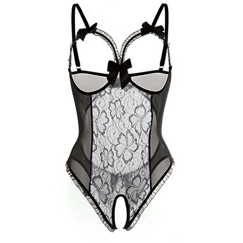 CowLost | transparent-lingerie-babydoll-dress-lingerie-open-bra |2