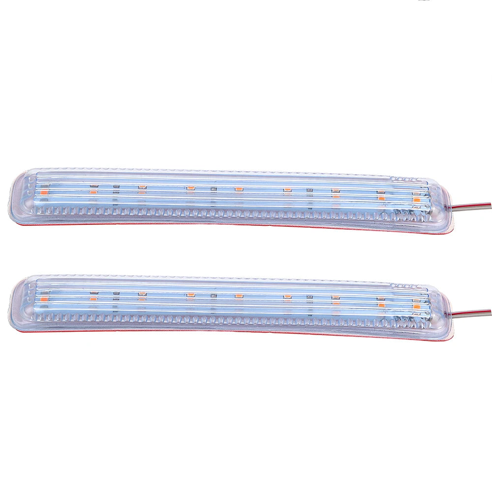 CowLost | auto-rearview-mirror-led-car-light-source-indicator-lamp-2pcs-universal-yellow-soft-8-smd-fpc-turn-signal-light-amber |8