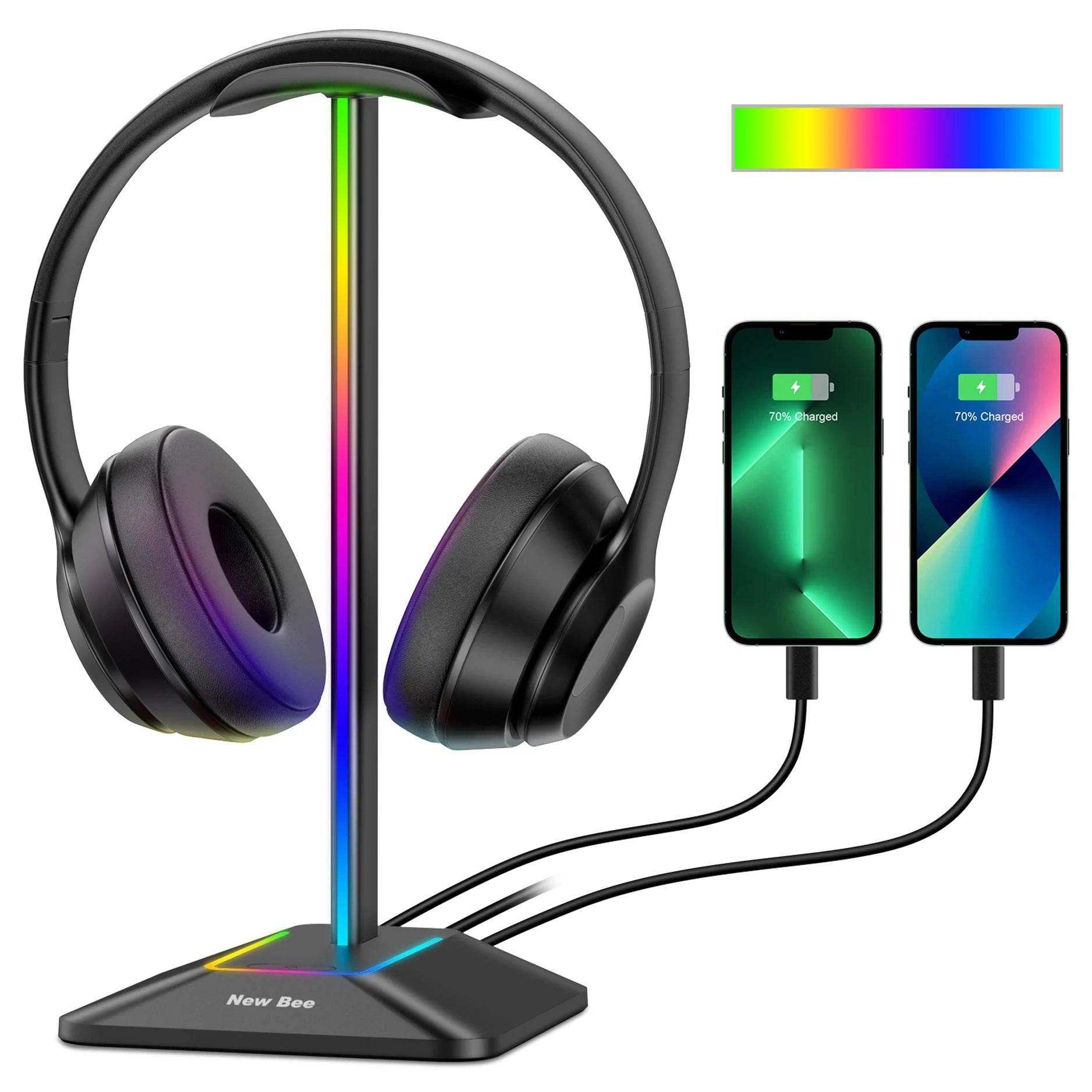CowLost | mobile-phone-cases-new-bee-z8-rgb-headphone-stand-with-usb-ports |19
