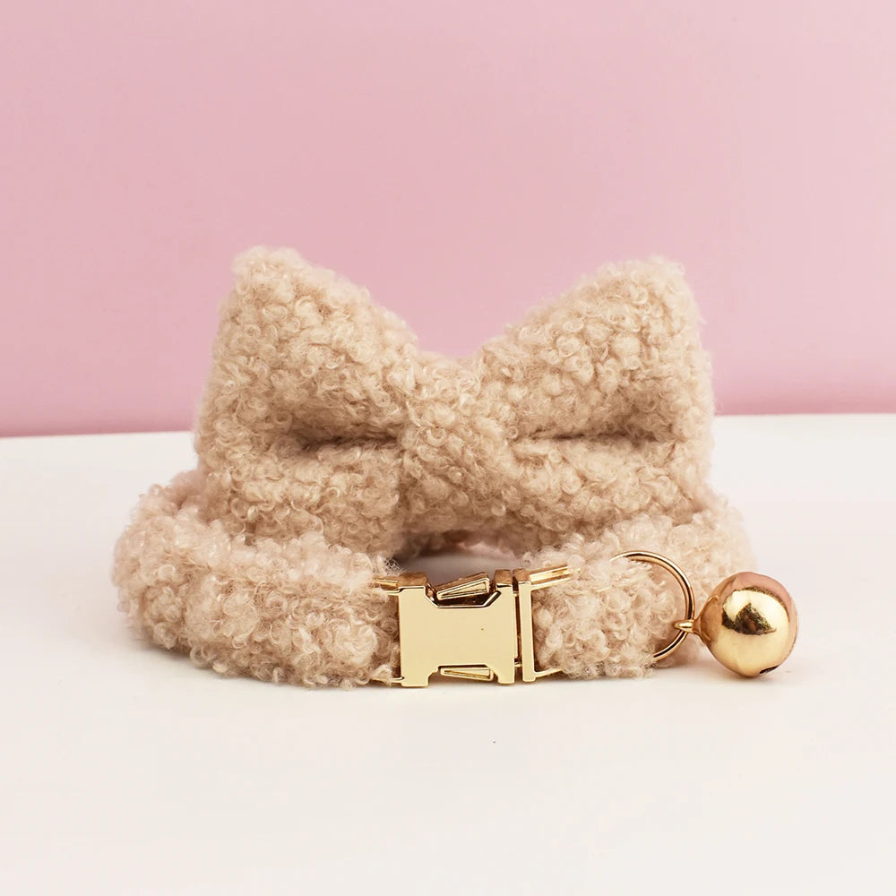 CowLost | cat-furniture-personalized-teddy-cat-collar-with-bell-and-name-plate |18