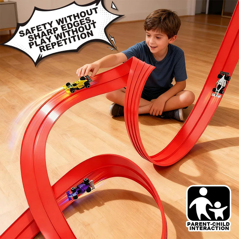 CowLost | product_id-portable-flexible-roll-up-double-track-racing-car-ramp-toy-compatible-with-4-cars |4