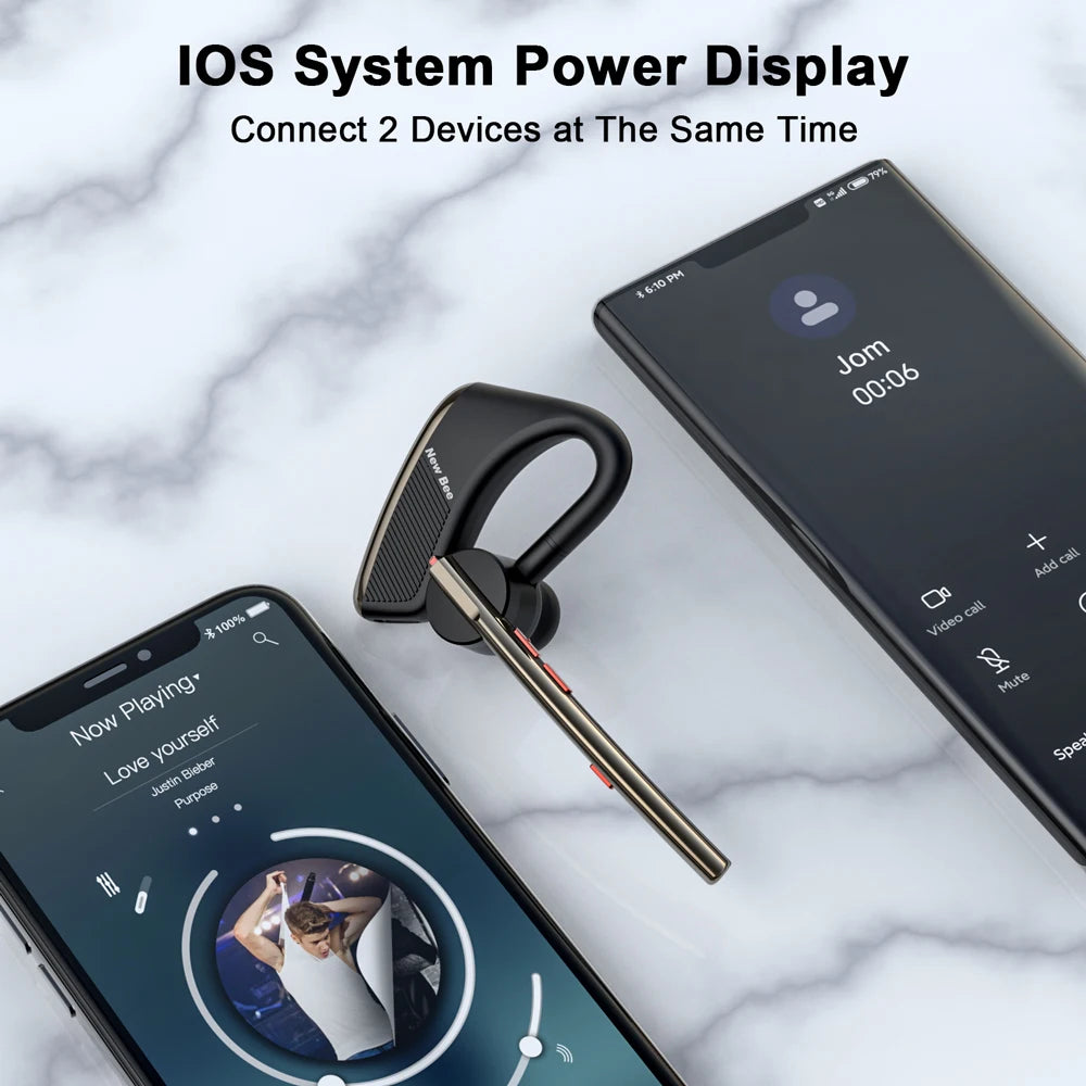 CowLost | new-bee-m50-bluetooth-headset-wireless-earpiece-earphones-24-hrs-talk-time-v5-2 |15