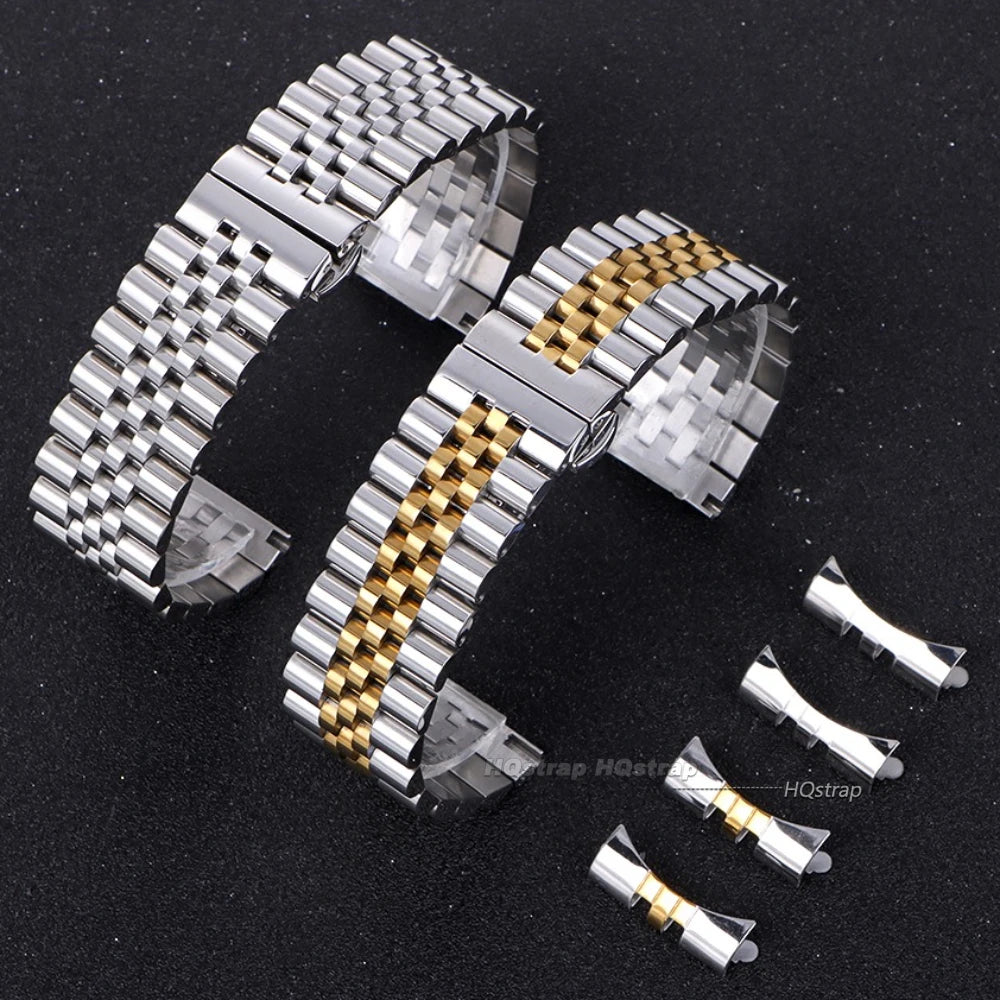CowLost | bracelets-product_id-stainless-steel-watch-band-for-rolex-flat-curved-end-strap-12-22mm-unisex-bracelet |3