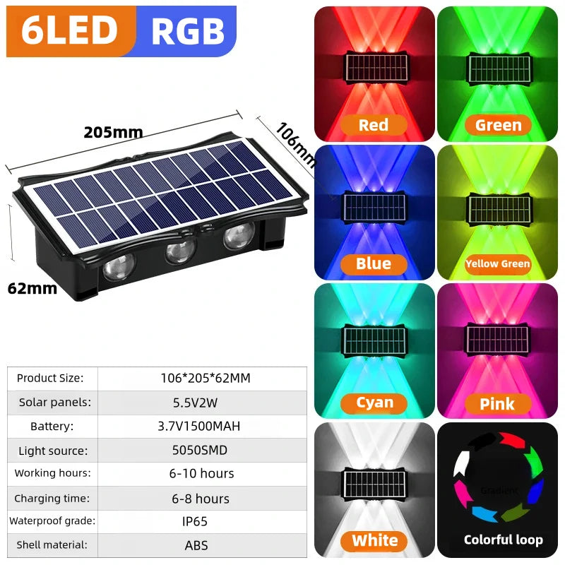 CowLost | product_id-solar-waterproof-led-wall-light-outdoor-high-brightness-up-down-garden-light |27