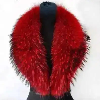 CowLost | natural-color-raccoon-fox-collar-scarf |9