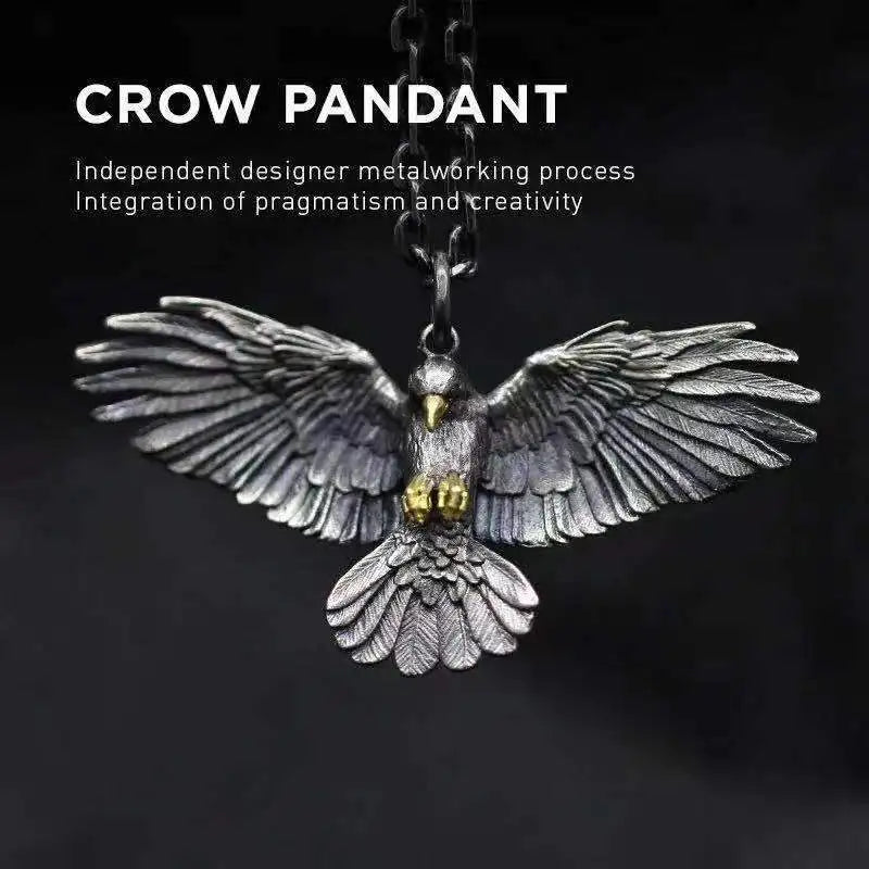 CowLost | product_id-2022-fashion-simple-compact-crow-raven-eagle-pendant-necklace-for-men-and-women |1