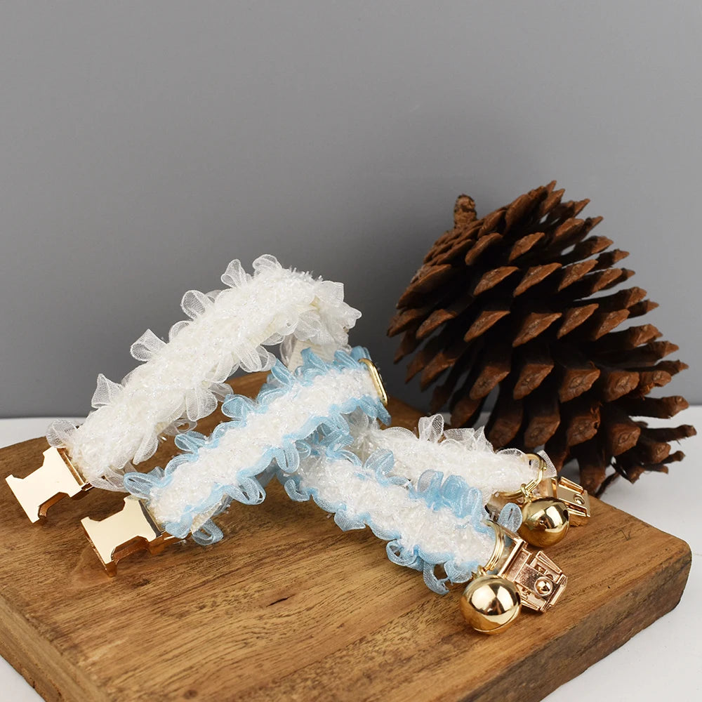 CowLost | cat-furniture-adjustable-lace-cat-collar-with-safety-bell-and-personalized-name |2