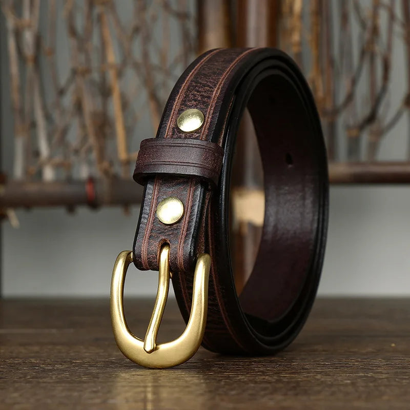 CowLost | 2-4cm-width-copper-buckle-cowskin-genuine-leather-belts-for-women |11