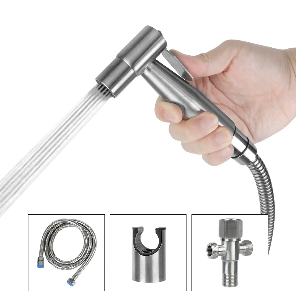CowLost | product_id-stainless-steel-handheld-bidet-sprayer-set-with-self-cleaning-for-toilet-bathroom-faucet |1